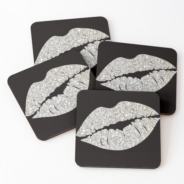 Item preview, Silver Faux Glitter Lips designed and sold by Felicity-K.