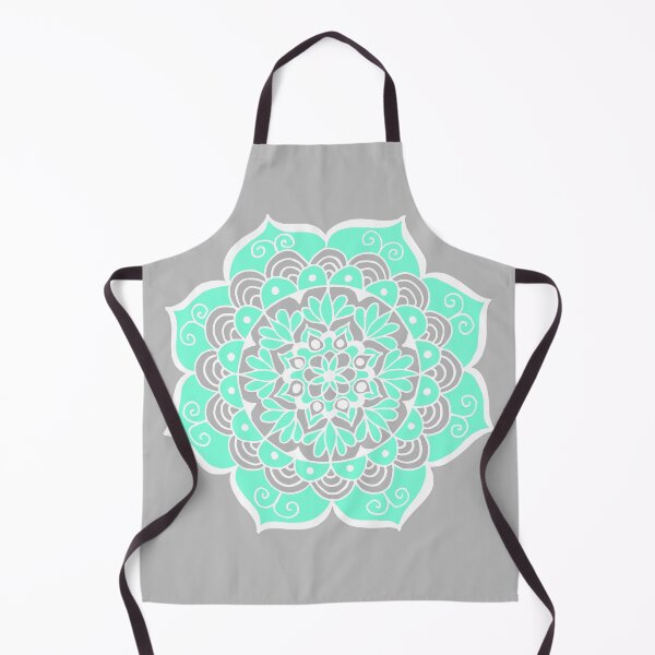 Item preview, Turquoise and Grey Mandala designed and sold by Julie Erin Designs.