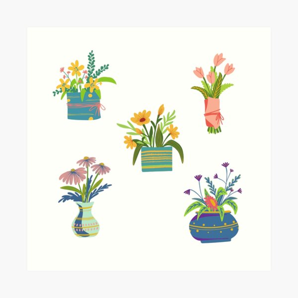 Fine Art PrintPoster Waterloos Vase with Flowers J