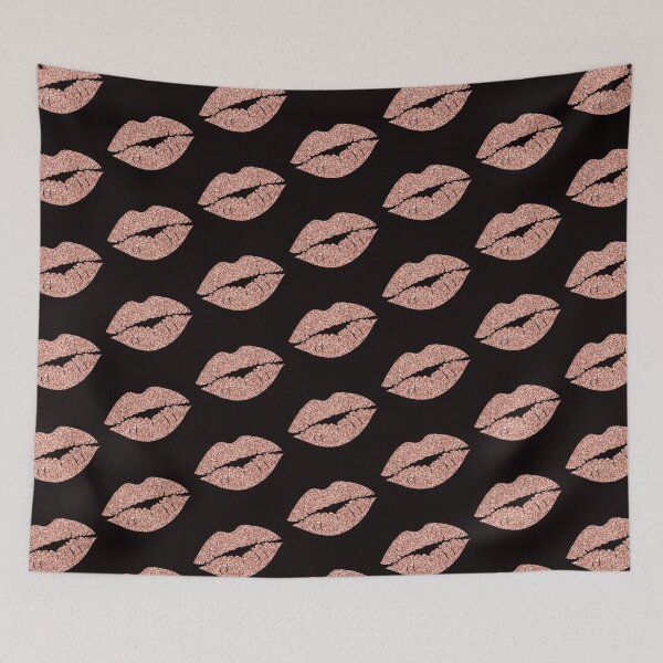 Item preview, Dark Rose Gold Faux Glitter Lips designed and sold by Felicity-K.