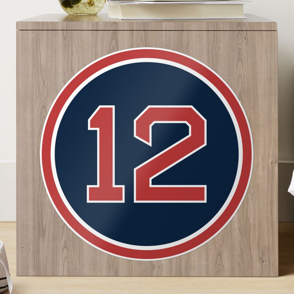 Brock Holt #12 Jersey Number Sticker for Sale by StickBall