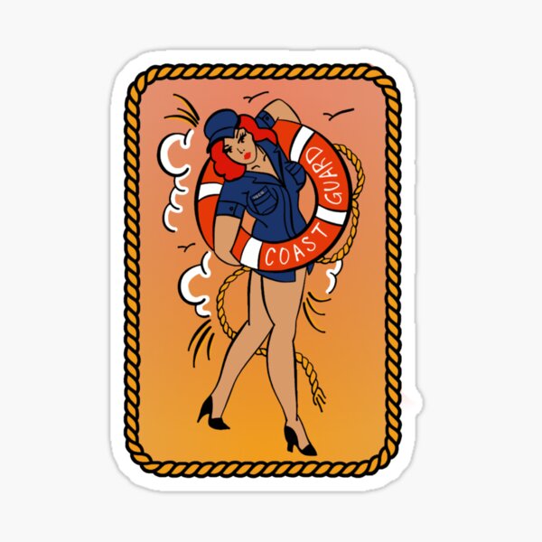 Coast Guard Pinup Stickers for Sale | Redbubble