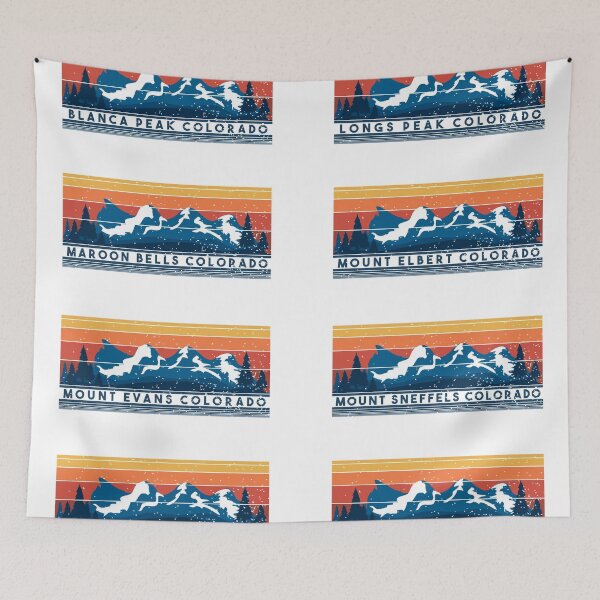 Item preview, Colorado Mountains Blanca Peak and Longs Peak, Mount Elbert and Evans, Mount Massive and Peaks Peak  designed and sold by Dexter Freeman.