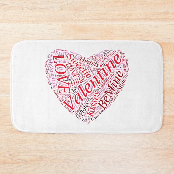 Aperçu de l'œuvre Coeur Word Art, Word Cloud Valentine créée et vendue par DigitalEffects.