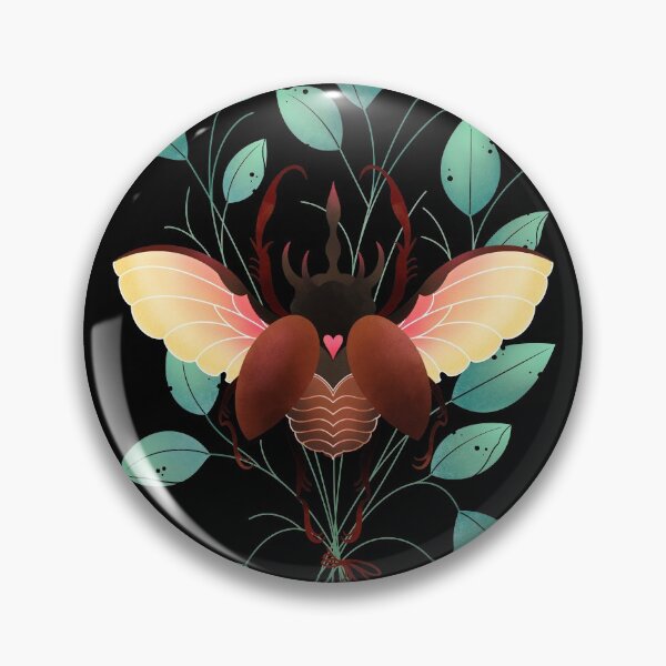 Item preview, Leafy Love bug scarab beetle black  designed and sold by Texdoodles.