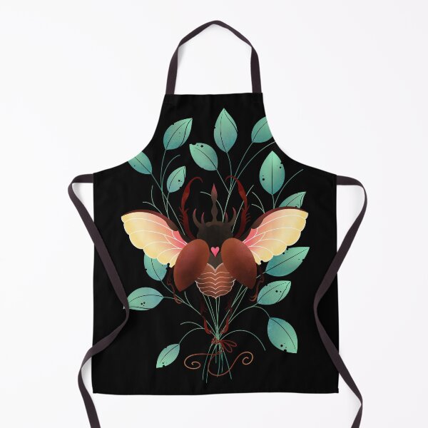 Item preview, Leafy Love bug scarab beetle black designed and sold by Texdoodles.