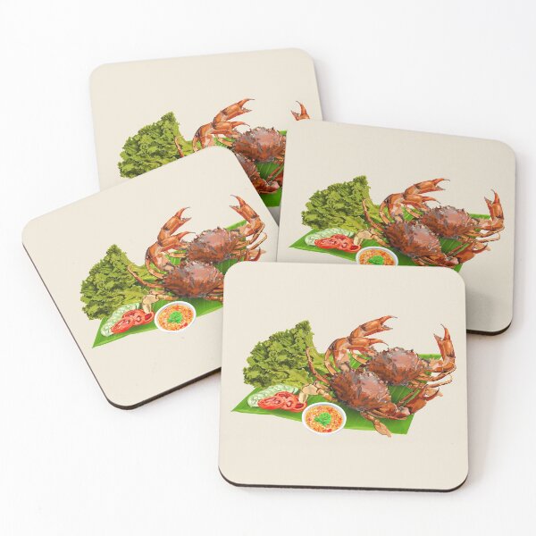 Item preview, Asian Chilli Grilled Crab Served On A Banana Leaf designed and sold by Alicia Chee.
