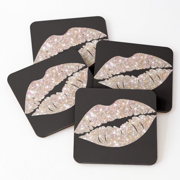 Item preview, White Gold Faux Glitter Lips designed and sold by Felicity-K.