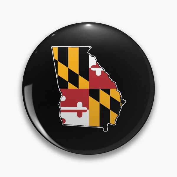 Item preview, Maryland Flag Georgia Map designed and sold by MarylandStyle.