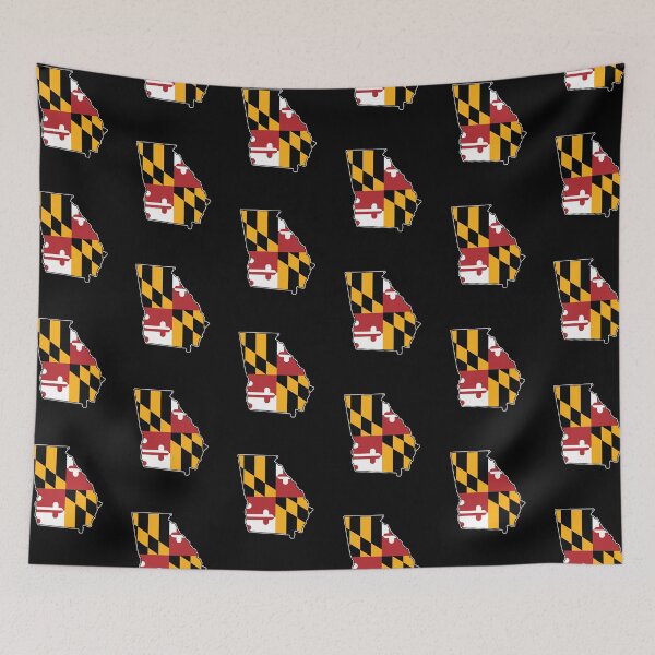 Item preview, Maryland Flag Georgia Map designed and sold by MarylandStyle.