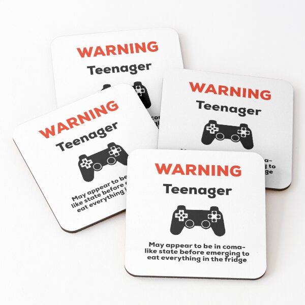 Item preview, Warning Teenager - Video Games and Food designed and sold by UncleStuScience.