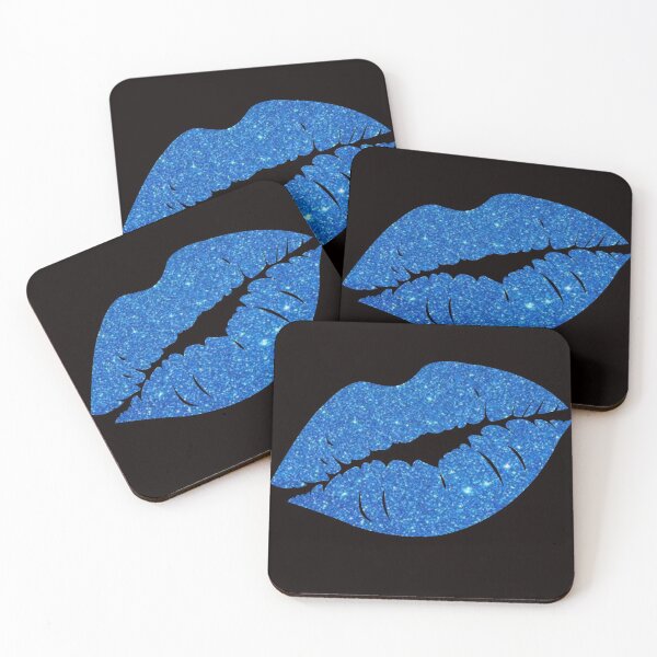 Item preview, Labios con purpurina artificial en color azul real designed and sold by Felicity-K.