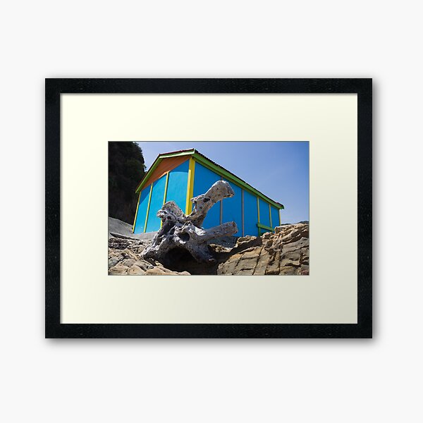 Item preview, blue boat shed designed and sold by Anne Scantlebury.