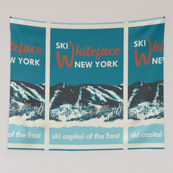 Item preview, Whiteface Mountain vintage ski poster designed and sold by ROEDERcraft.