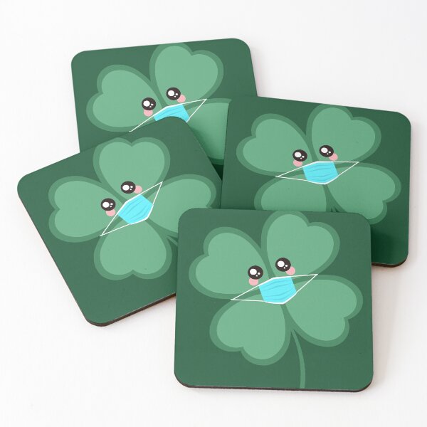 Item preview, Cute Shamrock with a Mask 2021 designed and sold by natalieritchie.