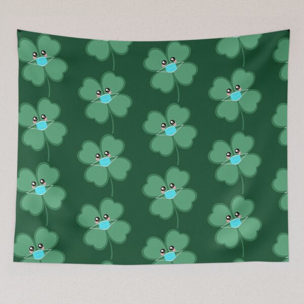 Item preview, Cute Shamrock with a Mask 2021 designed and sold by natalieritchie.