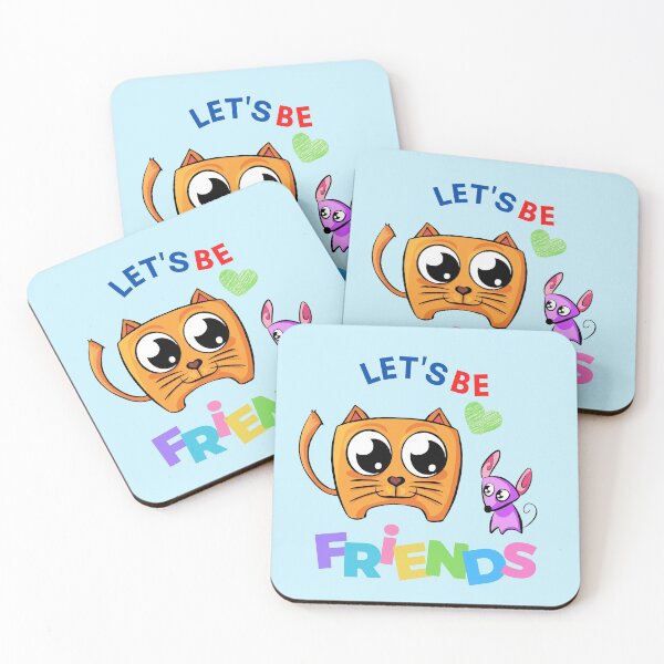 Item preview, Let's Be Friends - Funny Cat and Dog Friendship Valentine's Day designed and sold by LordAudes.