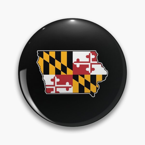 Item preview, Maryland Flag Iowa Map designed and sold by MarylandStyle.
