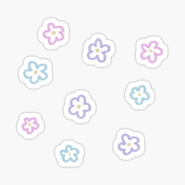 "pastel flowers" Sticker for Sale by 70stars Redbubble