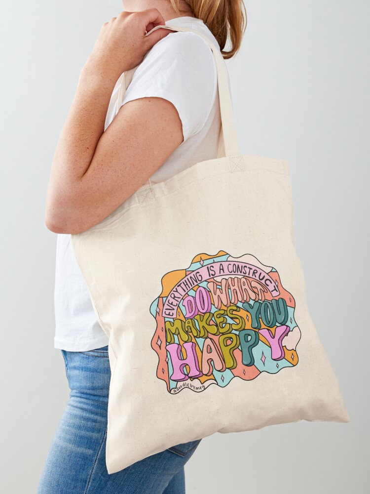 Art Supplies Make Me Happy Tote Bag by the moon and the maker