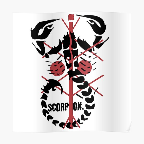 Tatouage scorpion berbère Poster