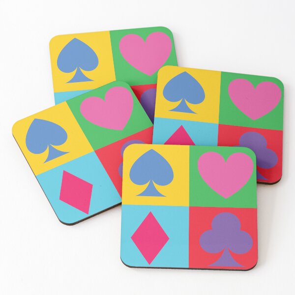 Item preview, Pop Art Playing Card Suits - Spades, Hearts, Diamonds, Clubs. For duplicate bridge players. designed and sold by Peter Orum.