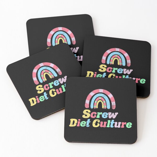 Item preview, Screw Diet Culture distressed anti diet rainbow designed and sold by RainbowPandas.