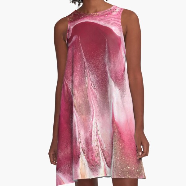 Item preview, Abstract Flamingo Wing in Hot Pinks and Gold  designed and sold by InalterataArt.