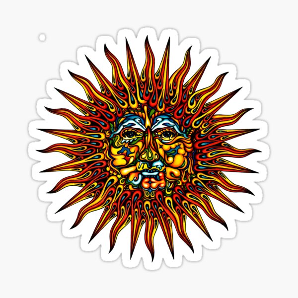 Psychedelic Sun Sticker