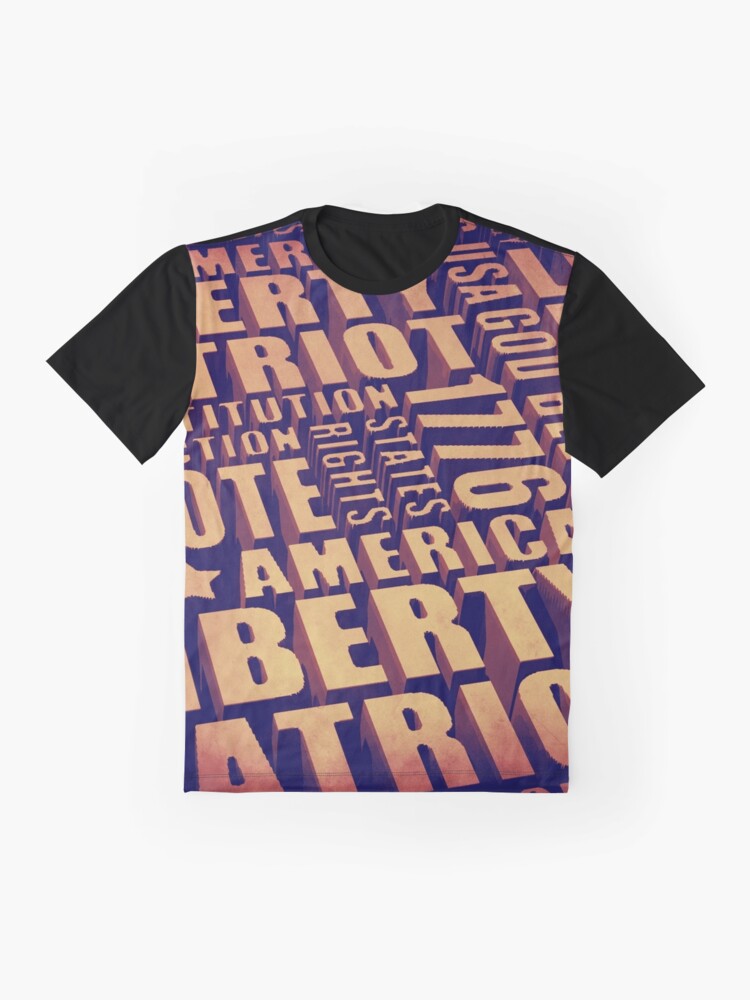 Alternate view of Patriotic Typography Graphic T-Shirt