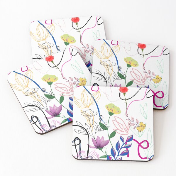 Item preview, Vintage Floral Lines Graphic Trend Pattern  designed and sold by LittleIconShop.