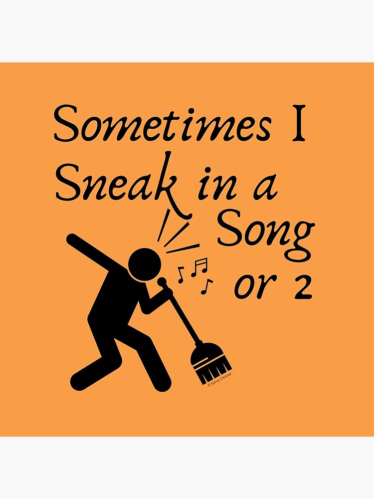 Thumbnail 5 of 5, Coasters (Set of 4), Sneak In A Song Funny Cleaning Humor Housekeeping Whimsical Gifts designed and sold by SavvyCleaner.