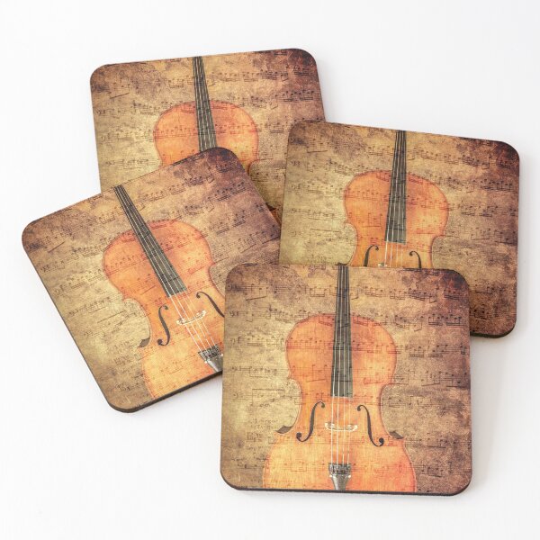 Item preview, Classic wooden cello with sheet music with a vintage look designed and sold by mcornelius.