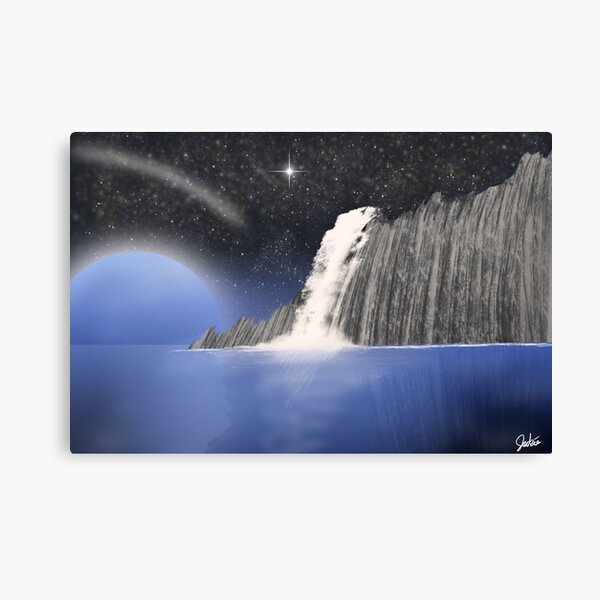 Alien World Moon Rise Canvas Print