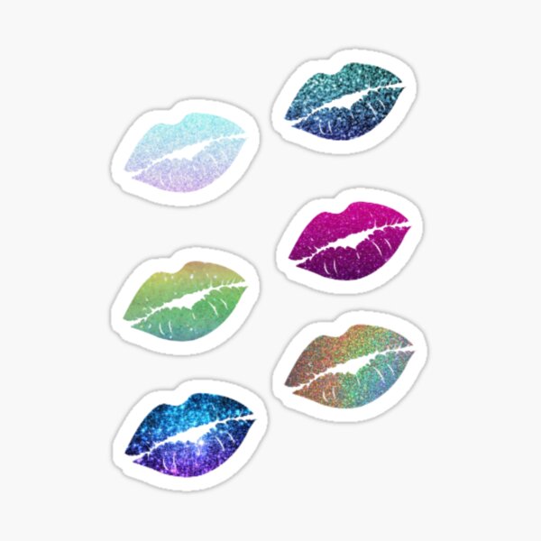 Ombre Faux Glitter Lips Pack Sticker For Sale By Felicity K Redbubble 4318