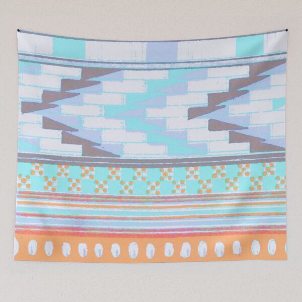 Item preview, Colorful Folk Bead Artwork Print designed and sold by JoyforU.