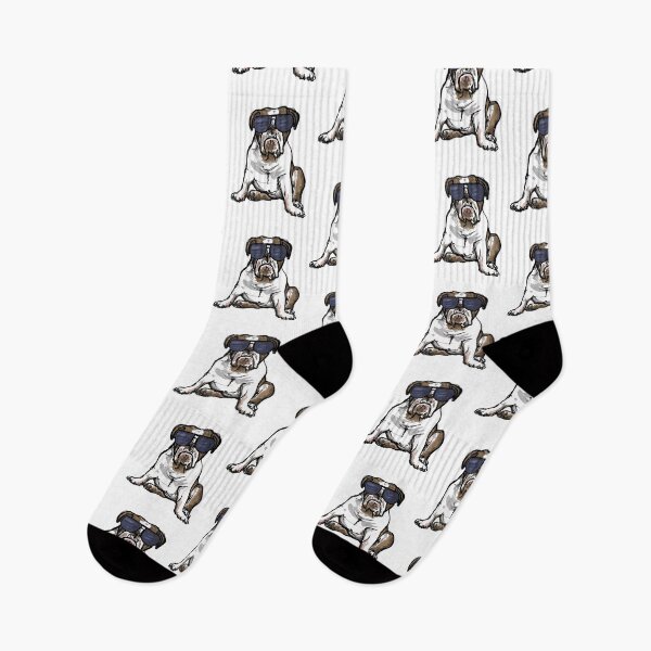 Item preview, English Bulldog with Sunglasses designed and sold by PawPrintsDesign.