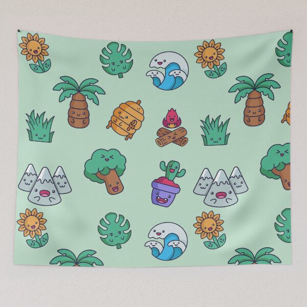 Item preview, Cute Kawaii Nature Things Sticker Pack designed and sold by ShareYourFaith.