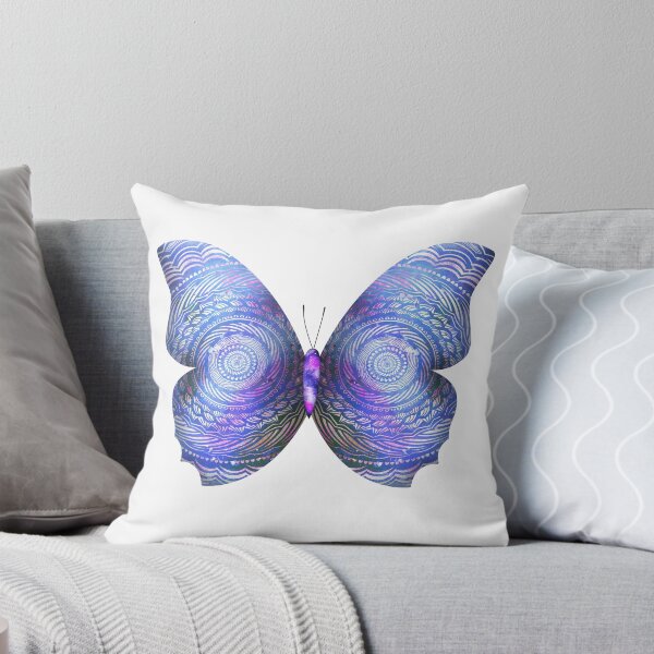 Aperçu de l'œuvre Conception d'ailes de Mandala de papillon violet violet / / motif de Mandala détaillé papillons de teinture cravate créée et vendue par AEJdesign.