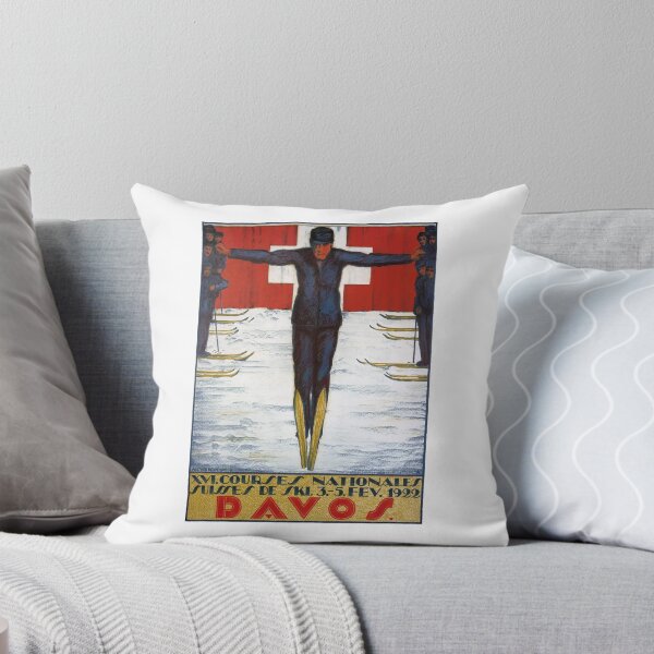 Item preview, 1922 SWITZERLAND Davos National Ski Races Poster designed and sold by retrographics.