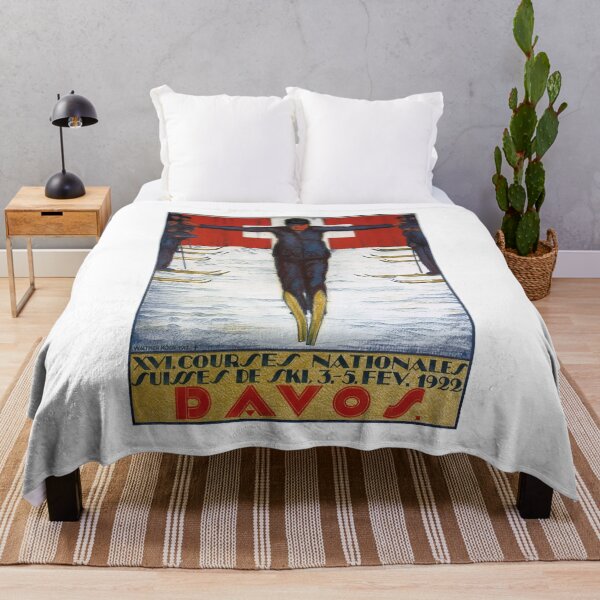 Item preview, 1922 SWITZERLAND Davos National Ski Races Poster designed and sold by retrographics.