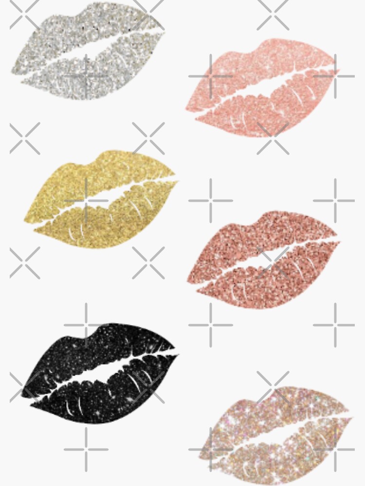 "Glitter Lips Pack" Sticker By Felicity-K | Redbubble