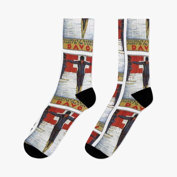 Item preview, 1922 SWITZERLAND Davos National Ski Races Poster designed and sold by retrographics.
