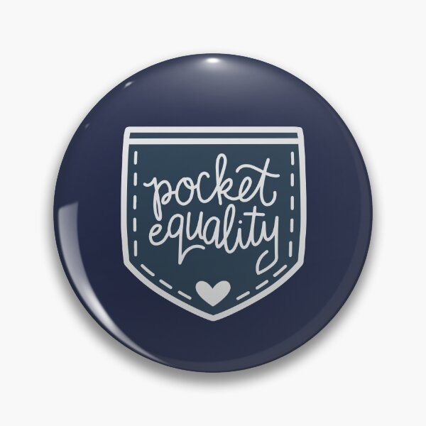 Item preview, Pocket Equality Feminist Quote - Denim Navy Blue designed and sold by Kit Cronk.