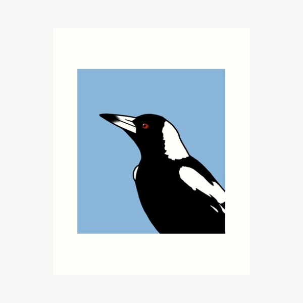 Item preview, Australian Magpie CloseUp - Light Blue designed and sold by Birds & Things.