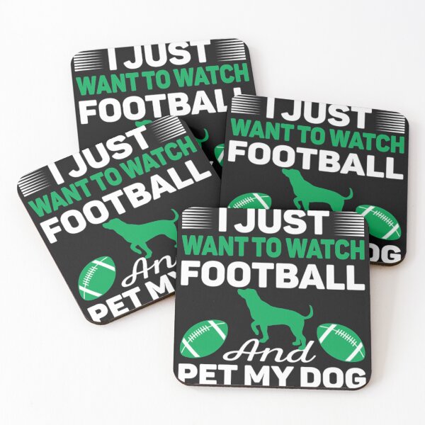 Item preview, Dog Slogan Dog motif with dog slogan “ I Just Want To Watch Football And Pet My Dog ” for dog owners designed and sold by BrnitcceHegman.