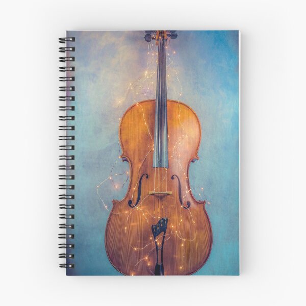 Item preview, Classic wooden cello with a blue background and lights designed and sold by mcornelius.