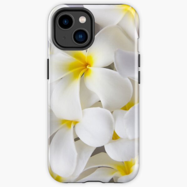 White Plumeria Tropical Frangipani Flowers iPhone Tough Case