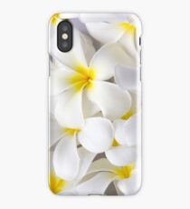 White Plumeria Tropical Frangipani Flowers iPhone Case