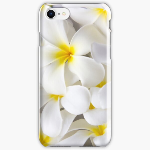 White Plumeria Tropical Frangipani Flowers iPhone Snap Case